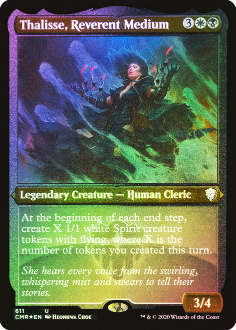 Thalisse, Reverent Medium (Foil Etched)\nCommander Legends - Foil Etched\nSingle\nMagic The Gathering