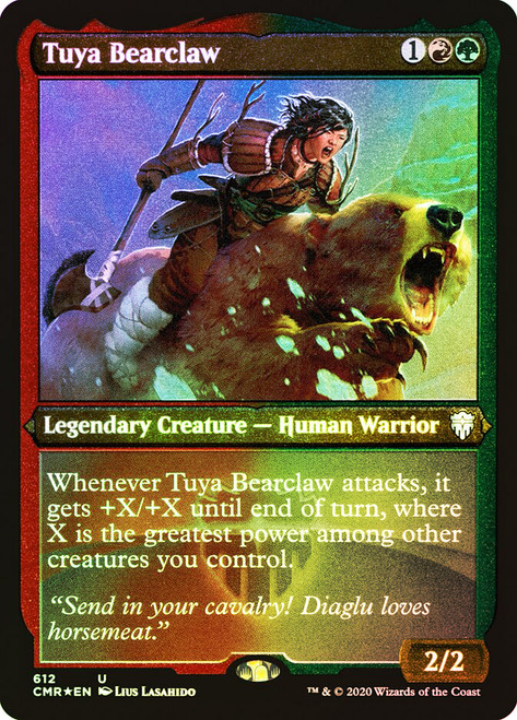 Tuya Bearclaw (Foil Etched)\nCommander Legends - Foil Etched\nSingle\nMagic The Gathering