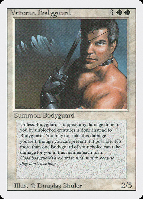 Veteran Bodyguard\n3rd Edition/Revised\nSingle\nMagic The Gathering