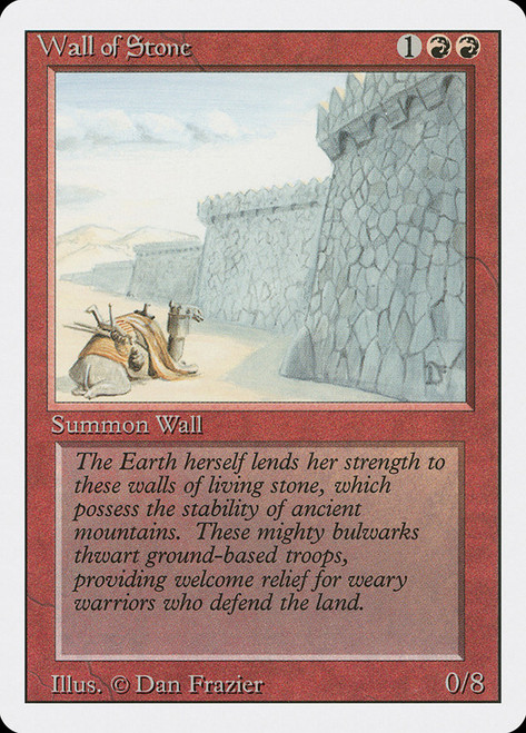 Wall of Stone\n3rd Edition/Revised\nSingle\nMagic The Gathering