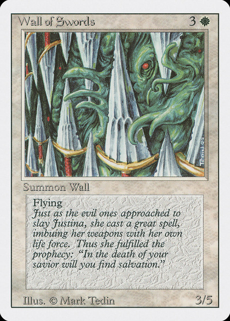 Wall of Swords\n3rd Edition/Revised\nSingle\nMagic The Gathering