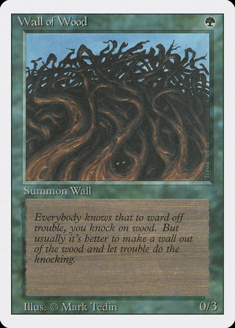 Wall of Wood\n3rd Edition/Revised\nSingle\nMagic The Gathering