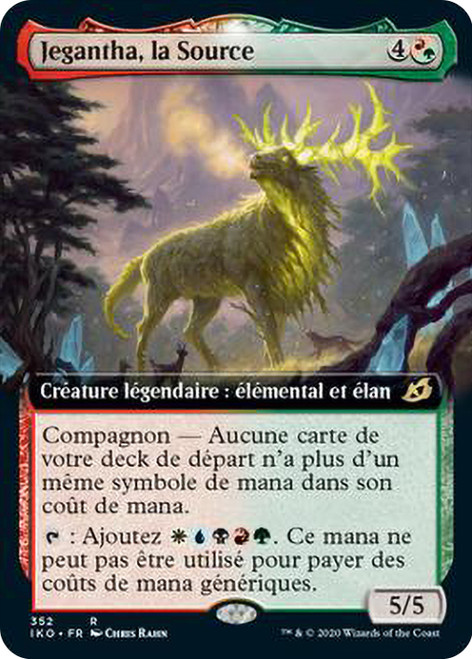 Jegantha, the Wellspring (Extended Art)\nIkoria: Lair of Behemoths - Variants - French\nSingle\nMagic The Gathering