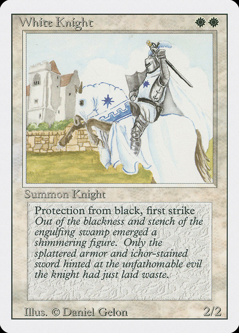 White Knight\n3rd Edition/Revised\nSingle\nMagic The Gathering