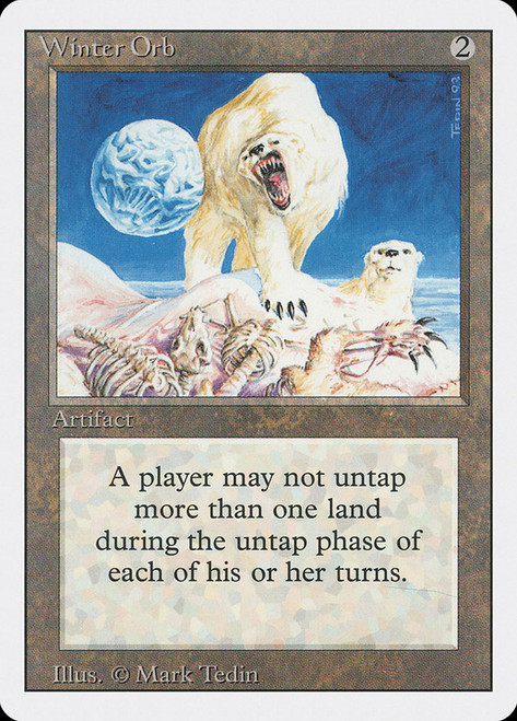 MTG 冬の宝球 4版黒枠 アーティストサインド Mark Tedin WinterOrb__67193.1648845496.