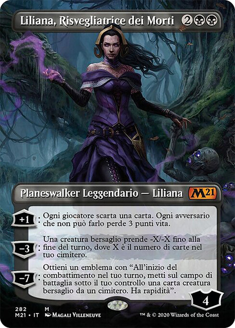 Liliana, Waker of the Dead (Borderless)\nCore Set 2021 - Variants - Italian\nSingle\nMagic The Gathering
