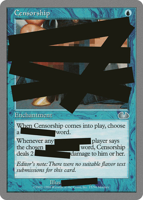 Censorship\nUnglued\nSingle\nMagic The Gathering