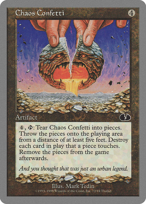 Chaos Confetti\nUnglued\nSingle\nMagic The Gathering