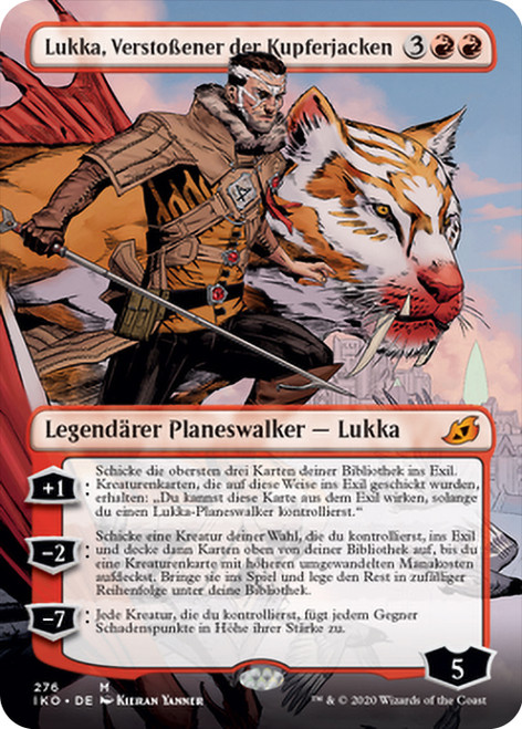 Lukka, Coppercoat Outcast (Borderless)\nIkoria: Lair of Behemoths - Variants - German\nSingle\nMagic The Gathering
