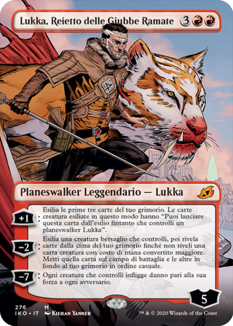 Lukka, Coppercoat Outcast (Borderless)\nIkoria: Lair of Behemoths - Variants - Italian\nSingle\nMagic The Gathering