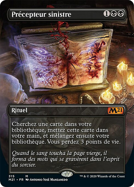 Grim Tutor (Borderless)\nCore Set 2021 - Variants - French\nSingle\nMagic The Gathering