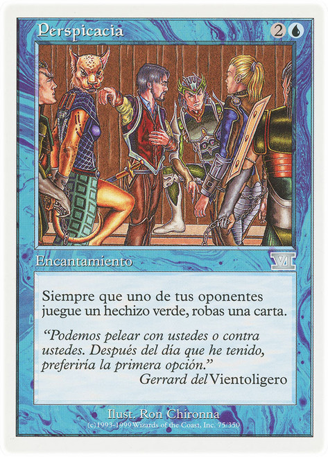 Insight\n6th Edition - Spanish\nSingle\nMagic The Gathering