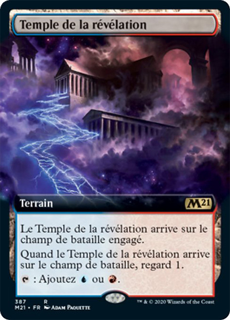 Temple of Epiphany (Extended Art)\nCore Set 2021 - Variants - French\nSingle\nMagic The Gathering