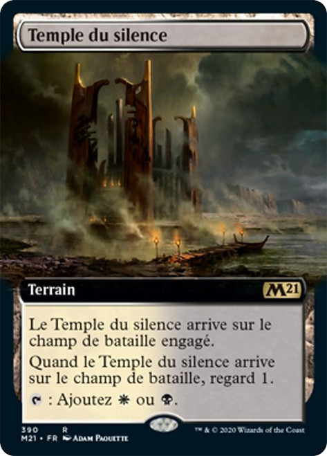 Temple of Silence (Extended Art)\nCore Set 2021 - Variants - French\nSingle\nMagic The Gathering