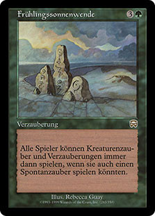 Vernal Equinox
Mercadian Masques - German
Single
Magic The Gathering