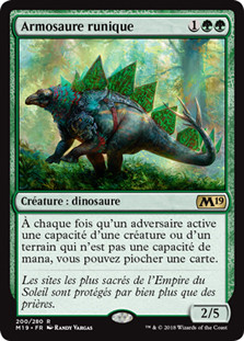 Runic Armasaur
Core Set 2019 - French
Single
Magic The Gathering