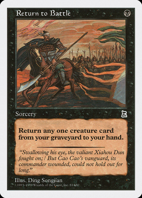 Return to Battle\nPortal: Three Kingdoms\nSingle\nMagic The Gathering
