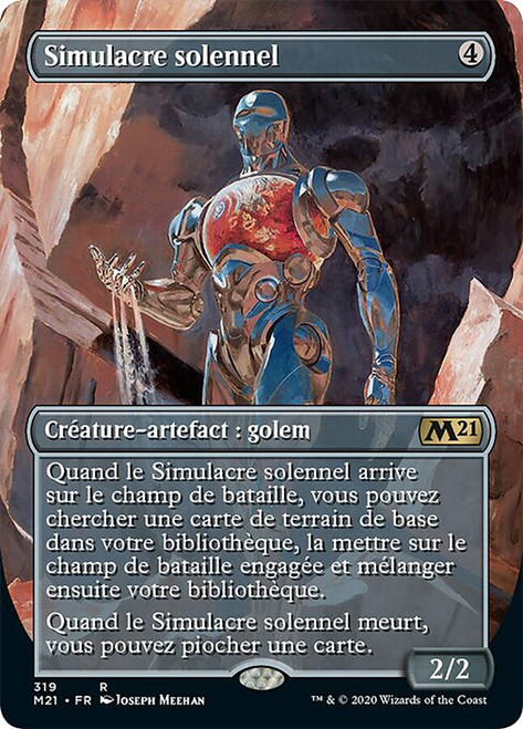 Solemn Simulacrum (Borderless)\nCore Set 2021 - Variants - French\nSingle\nMagic The Gathering