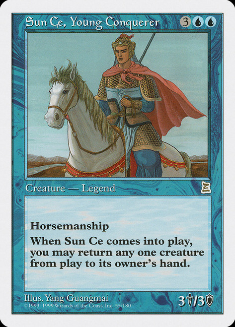 Sun Ce, Young Conquerer\nPortal: Three Kingdoms\nSingle\nMagic The Gathering