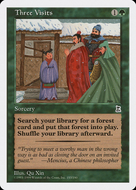 Three Visits\nPortal: Three Kingdoms\nSingle\nMagic The Gathering