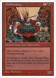 Goblin King
5th Edition - German
Single
Magic The Gathering