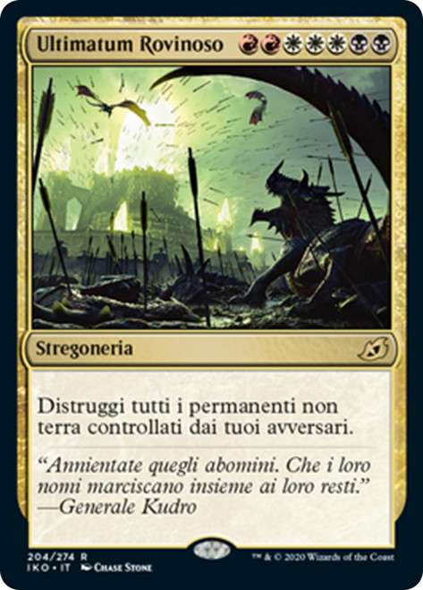 Ruinous Ultimatum
Ikoria: Lair of Behemoths - Italian
Single
Magic The Gathering