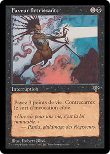 Withering Boon
Mirage - French
Single
Magic The Gathering
