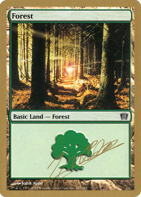 Forest (2004 Julien Nuijten) (8th Edition) (#347) (Not Tournament Legal)\nWorld Championship\nSingle\nMagic The Gathering