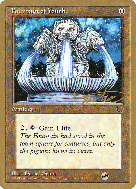 Fountain of Youth (1996 Mark Justice) (Sideboard) (Not Tournament Legal)\nWorld Championship\nSingle\nMagic The Gathering
