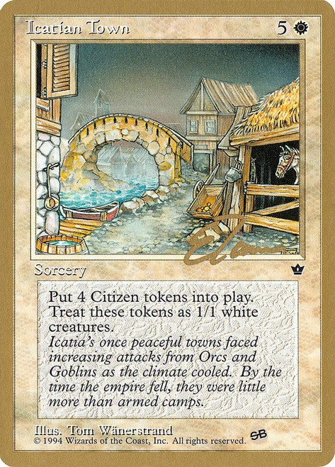Icatian Town (1996 Eric Tam) (Sideboard) (Not Tournament Legal)\nWorld Championship\nSingle\nMagic The Gathering