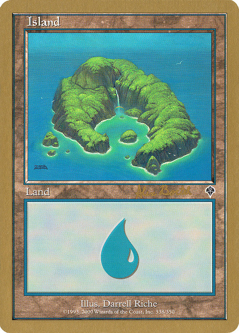 Island (2001 Alex Borteh) (Invasion) (#338) (Not Tournament Legal)\nWorld Championship\nSingle\nMagic The Gathering