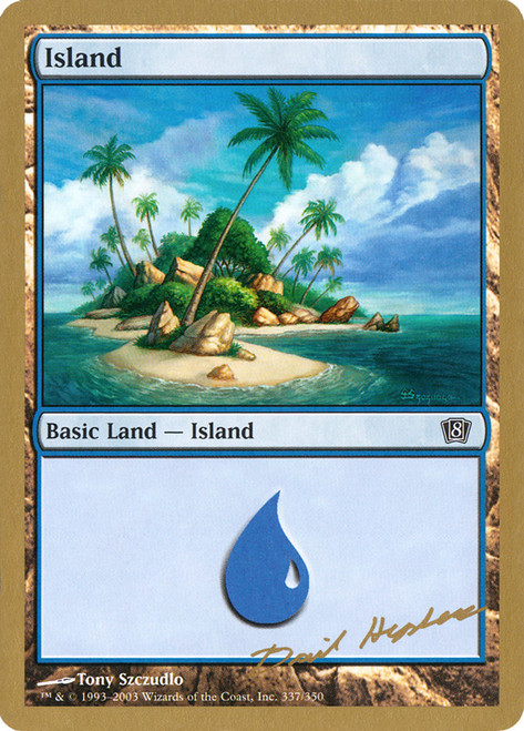 Island (2003 Dave Humpherys) (8th Edition) (#337) (Not Tournament Legal)\nWorld Championship\nSingle\nMagic The Gathering
