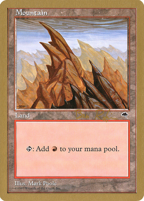Mountain (1998 Ben Rubin) (Tempest) (A) (Not Tournament Legal)\nWorld Championship\nSingle\nMagic The Gathering