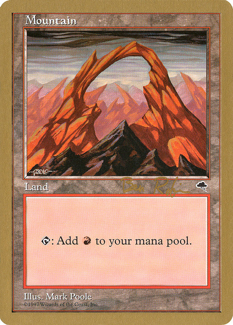 Mountain (1998 Ben Rubin) (Tempest) (C) (Not Tournament Legal)\nWorld Championship\nSingle\nMagic The Gathering