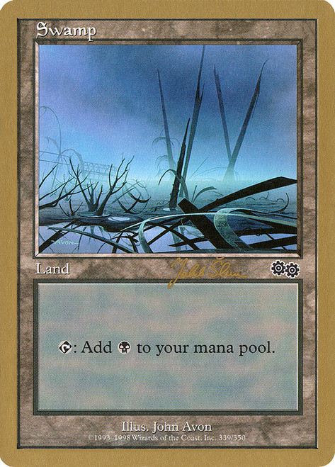 Swamp (1999 Jakub Slemr) (Urza's Saga) (#339) (Not Tournament Legal)\nWorld Championship\nSingle\nMagic The Gathering