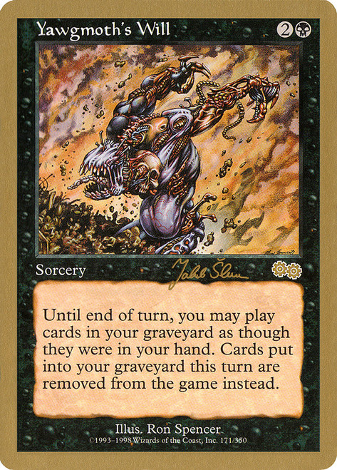MTG　Yawgmoth's Will　ヨーグモスの意志　日本語版 Yawgmoth's Will JPN / ヨーグモスの意志 regular from Urza's Saga