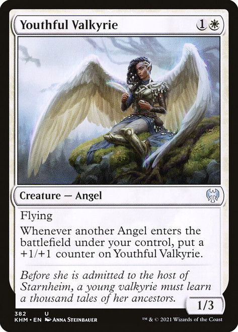 Youthful Valkyrie (Theme Booster)\nKaldheim\nSingle\nMagic The Gathering