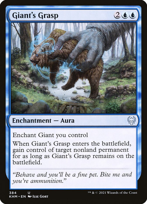 Giant's Grasp (Theme Booster)\nKaldheim\nSingle\nMagic The Gathering