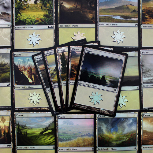 MTG Basic Lands (Foil) (Heavily Played) - Plains