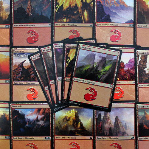 MTG Basic Lands (Foil) (Heavily Played) - Mountain