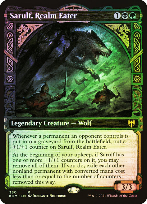Sarulf, Realm Eater (Showcase)\nKaldheim - Variants\nSingle\nMagic The Gathering