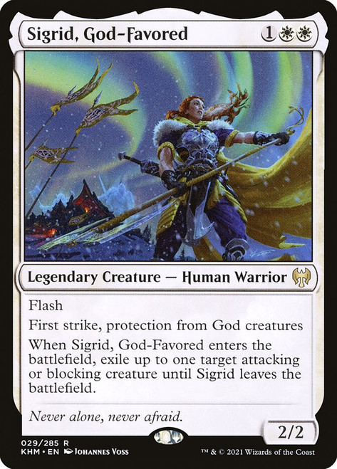 Sigrid, God-Favored\nKaldheim\nSingle\nMagic The Gathering