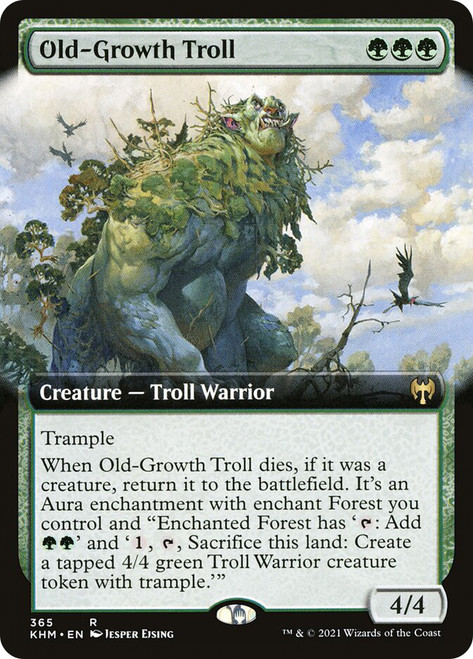 Old-Growth Troll (Extended Art)\nKaldheim - Variants\nSingle\nMagic The Gathering