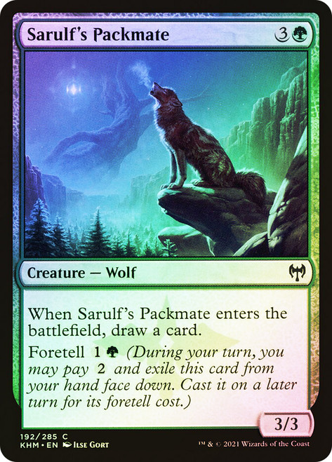Sarulf's Packmate\nKaldheim\nSingle\nMagic The Gathering