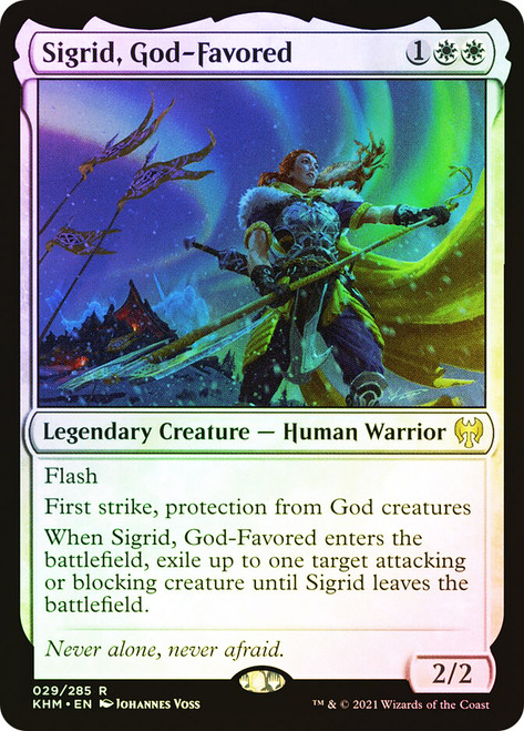 Sigrid, God-Favored\nKaldheim\nSingle\nMagic The Gathering