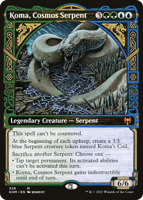 Koma, Cosmos Serpent (Showcase)\nKaldheim - Variants\nSingle\nMagic The Gathering