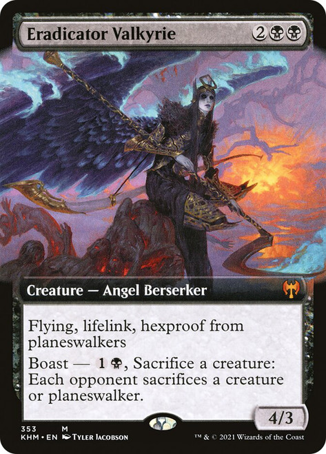 Eradicator Valkyrie (Extended Art)\nKaldheim - Variants\nSingle\nMagic The Gathering