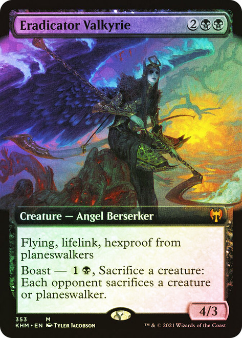 Eradicator Valkyrie (Extended Art)\nKaldheim - Variants\nSingle\nMagic The Gathering