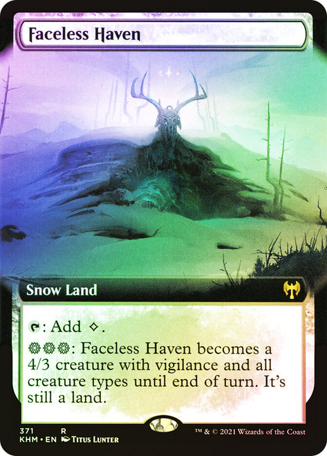 Faceless Haven (Extended Art)\nKaldheim - Variants\nSingle\nMagic The Gathering