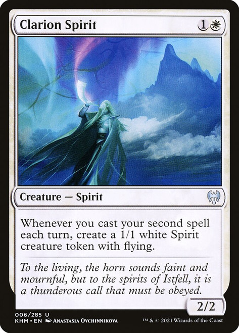 Clarion Spirit\nKaldheim\nSingle\nMagic The Gathering